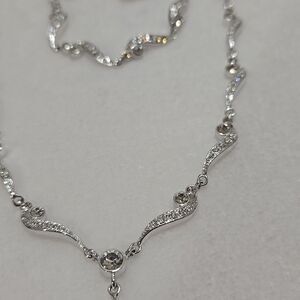 Macy's Twisted Silver Necklace And Bracelet Set